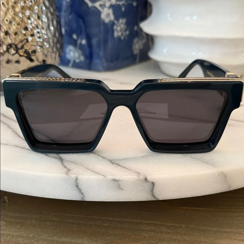 Transparent Free People Devon Sunglasses in Midnight Blue
